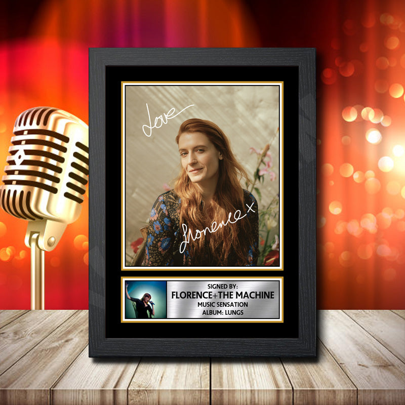 Florence The Machine Lungs 2 Printed Signature Music Star Poster Print Framed Wall Art Gift – Florence The Machine Lungs 2 Printed Signature Music Star Poster Print
