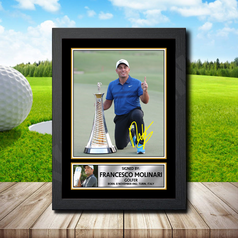 Francesco Molinari 2 Printed Signature Golfer Star Poster Print Framed Wall Art Gift – Francesco Molinari 2 Printed Signature Golfer Star Poster Print
