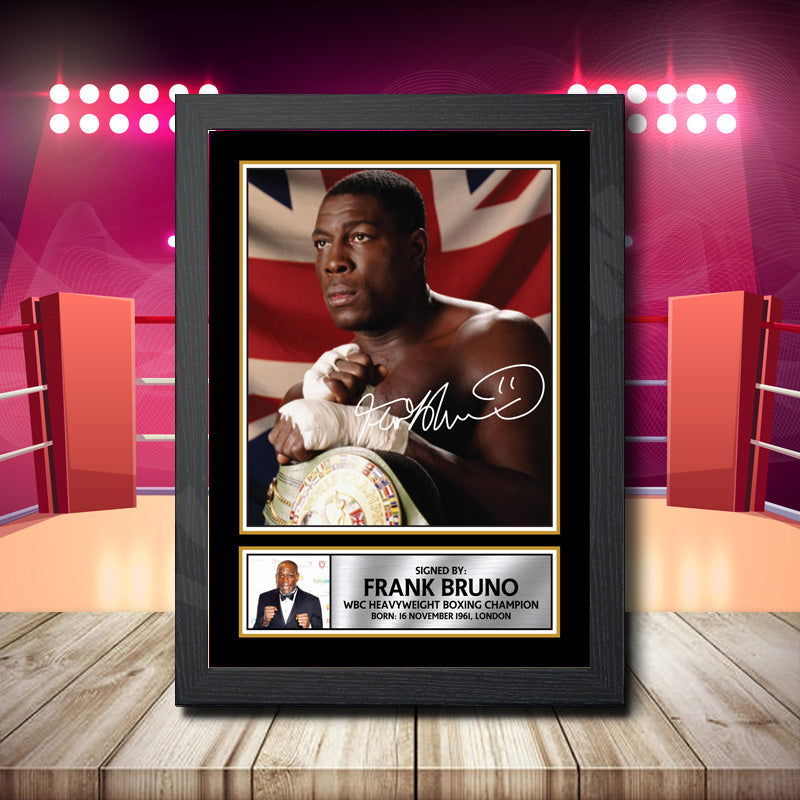 Frank Bruno 2 Boxing Printed Signature Boxing Star Poster Print Framed Wall Art Gift – Frank Bruno 2 Boxing Printed Signature Boxing Star Poster Print