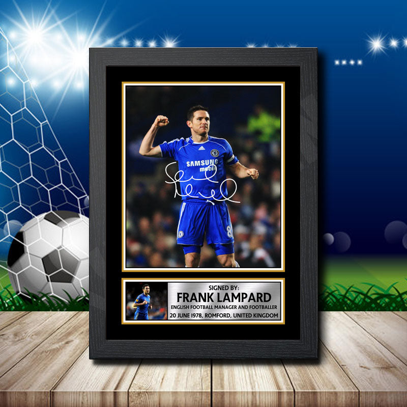 Frank Lampard 2 Printed Signature Footballers Star Poster Print Framed Wall Art Gift – Frank Lampard 2 Printed Signature Footballers Star Poster Print