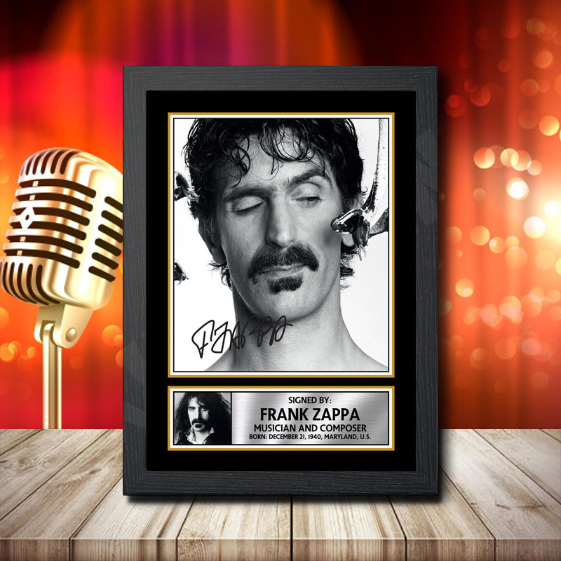 Frank Zappa 1 – Printed Signature Music Star Print – Frank Zappa 1