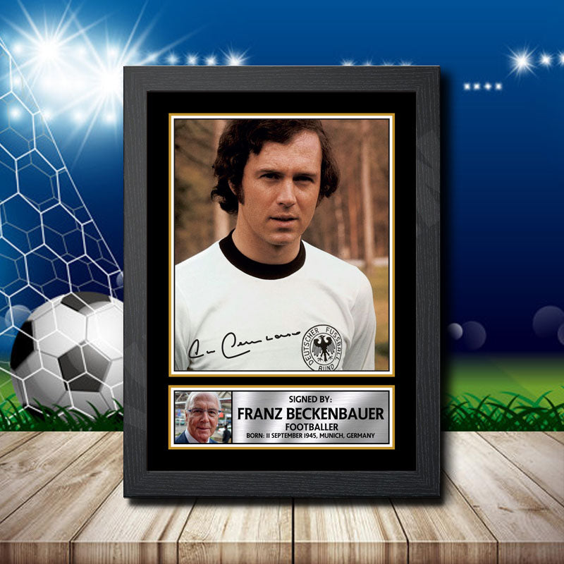 Franz Beckenbauer Printed Signature Footballers Star Poster Print Framed Wall Art Gift β Franz Beckenbauer Printed Signature Footballers Star Poster Print