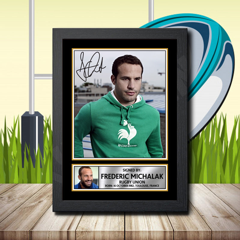 Frederic Michalak 1 Printed Signature Rugby Star Poster Print Framed Wall Art Gift – Frederic Michalak 1 Printed Signature Rugby Star Poster Print