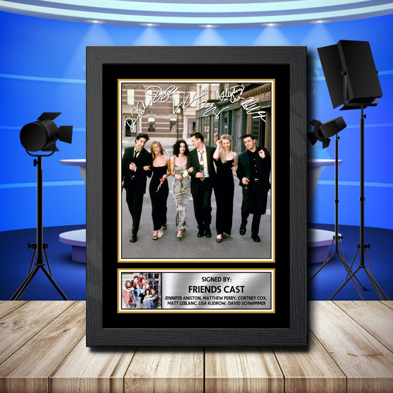 Full Friends Cast Aniston Kudrow Leblanc Printed Signature Television Star Poster Print Framed Wall Art Gift – Full Friends Cast Aniston Kudrow Leblanc Printed Signature Television Star