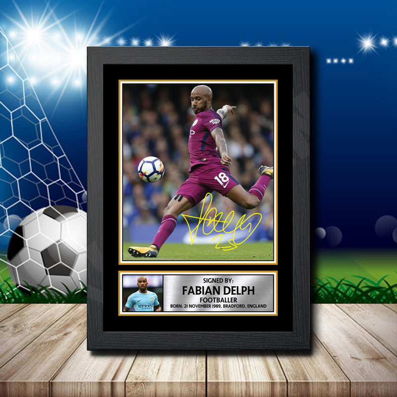 Fabian Delph 2 Printed Signature Footballers Star Poster Print Framed Wall Art Gift – Fabian Delph 2 Printed Signature Footballers Star Poster Print