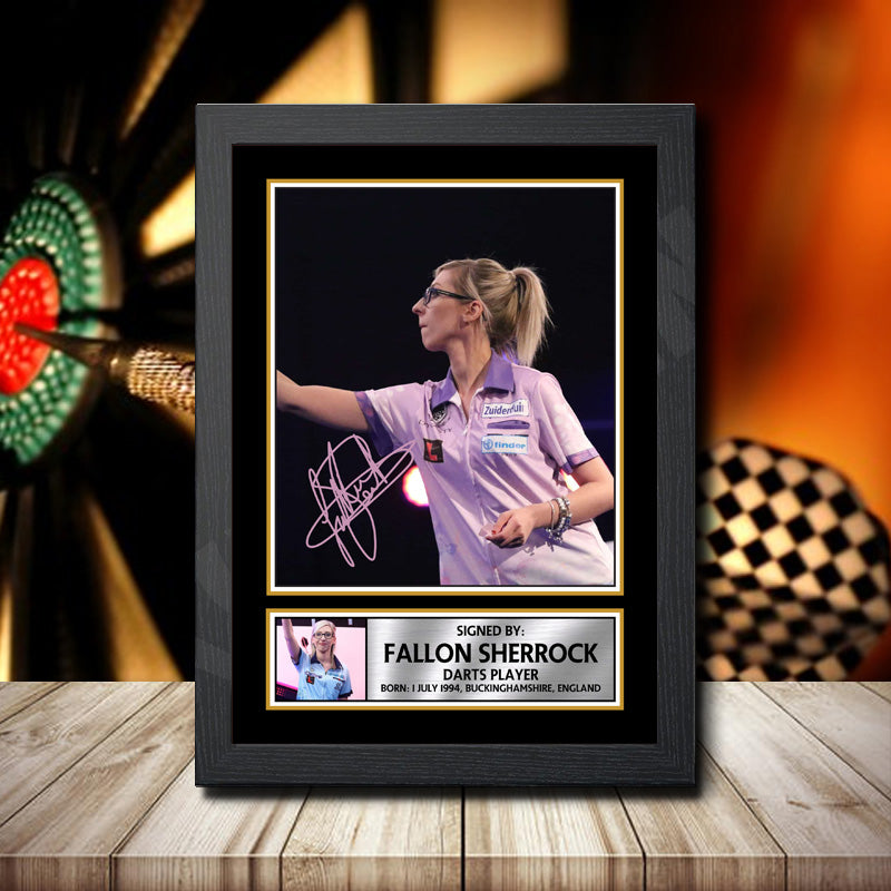 Fallon Sherrock Printed Signature Darts Star Poster Print Framed Wall Art Gift – Fallon Sherrock Printed Signature Darts Star Poster Print