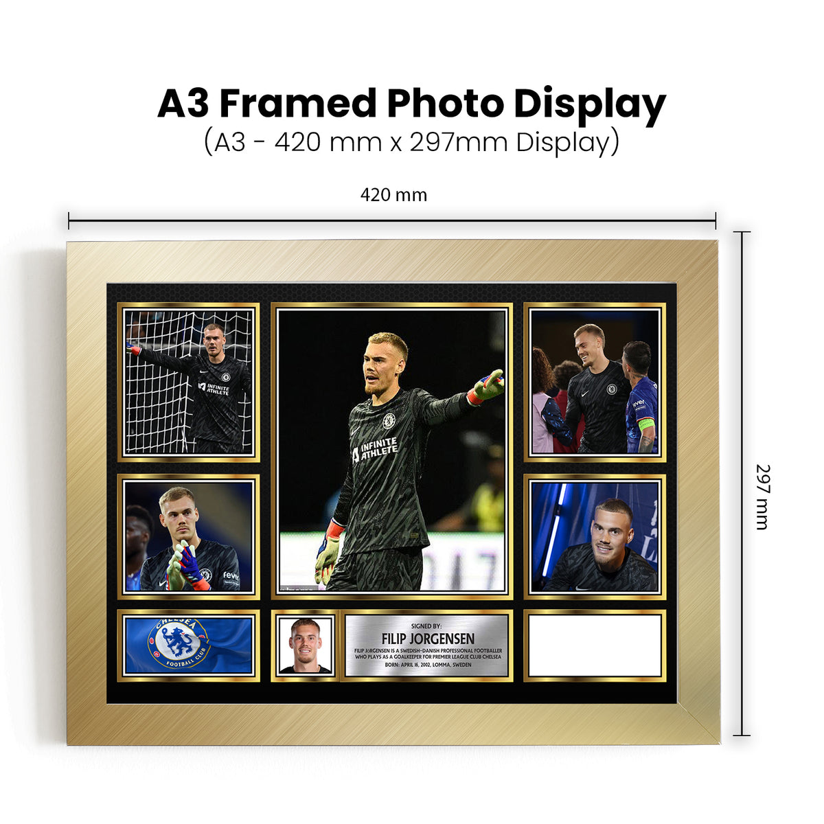 Filip Jorgensen Printed Signature Football Poster Print