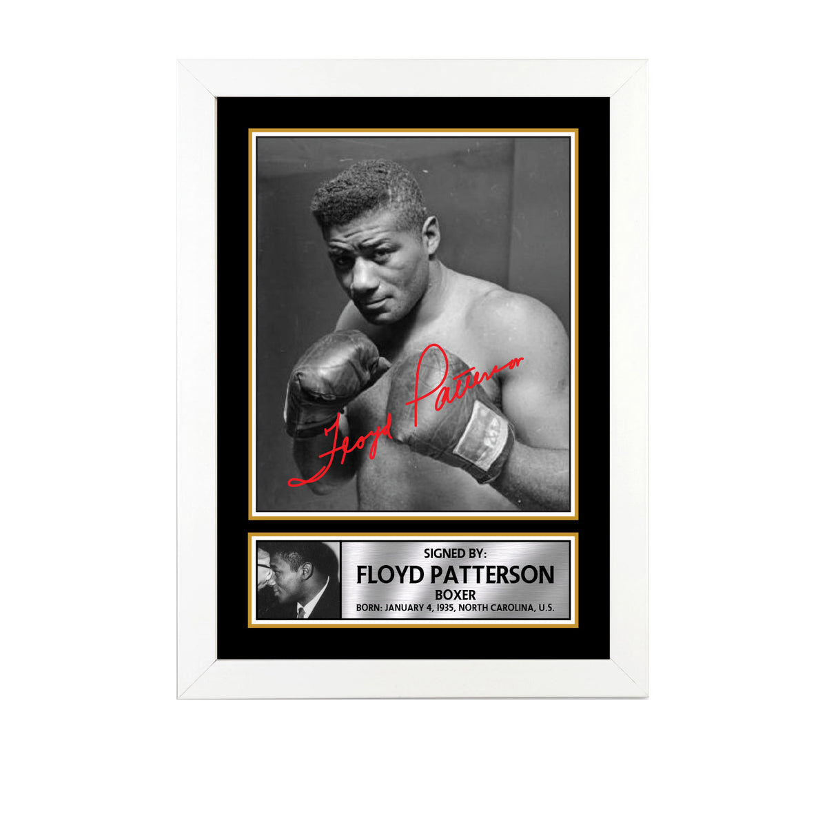 Floyd Patterson M698 Boxing Printed Signature Poster Print Gift