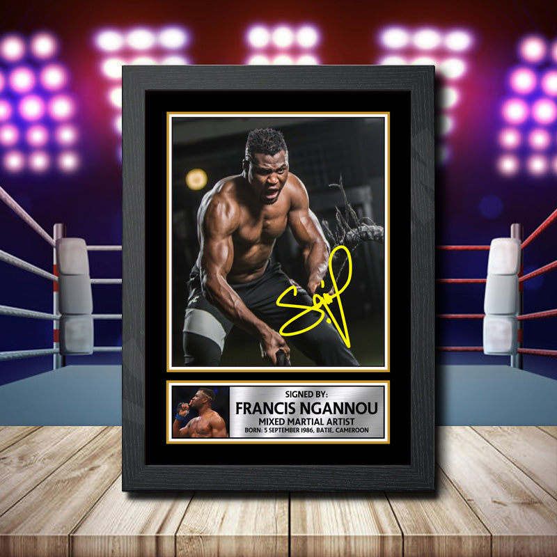 Francis Ngannou 2 Printed Signature Ufc Star Poster Print Framed Wall Art Gift β Francis Ngannou 2 Printed Signature Ufc Star Poster Print
