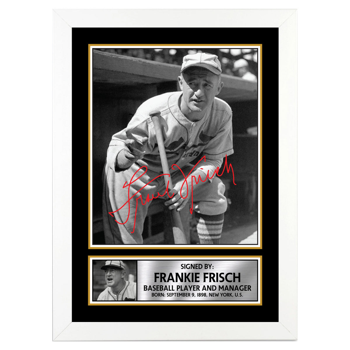 Frankie Frisch Baseball Player Printed Signature Poster Print Gift