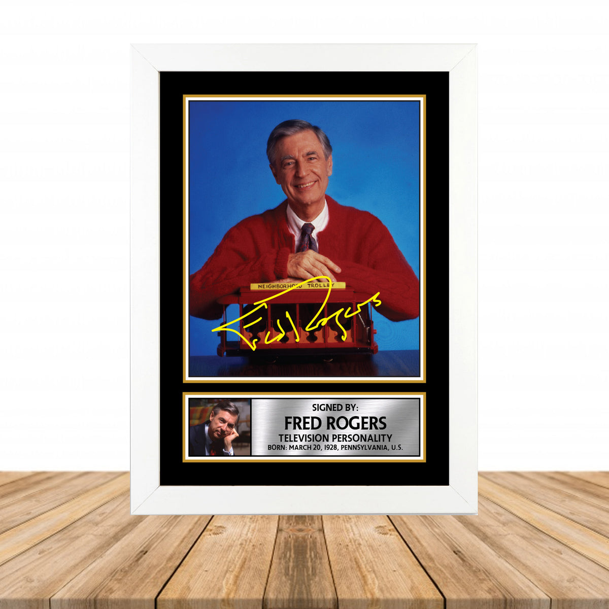 Fred Rogers M840 Television Printed Signature Poster Print Gift