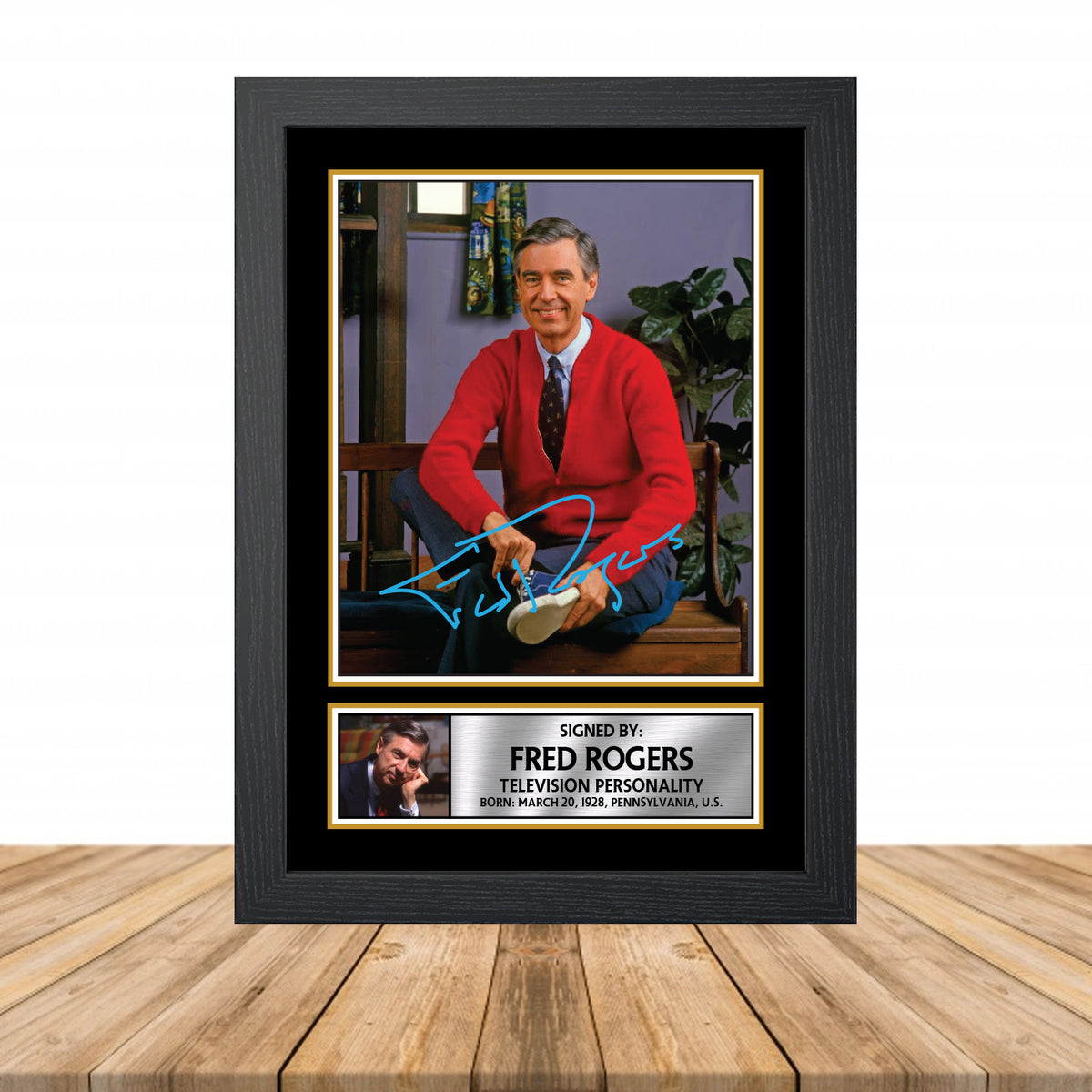 Fred Rogers M841 Television Printed Signature Poster Print Gift
