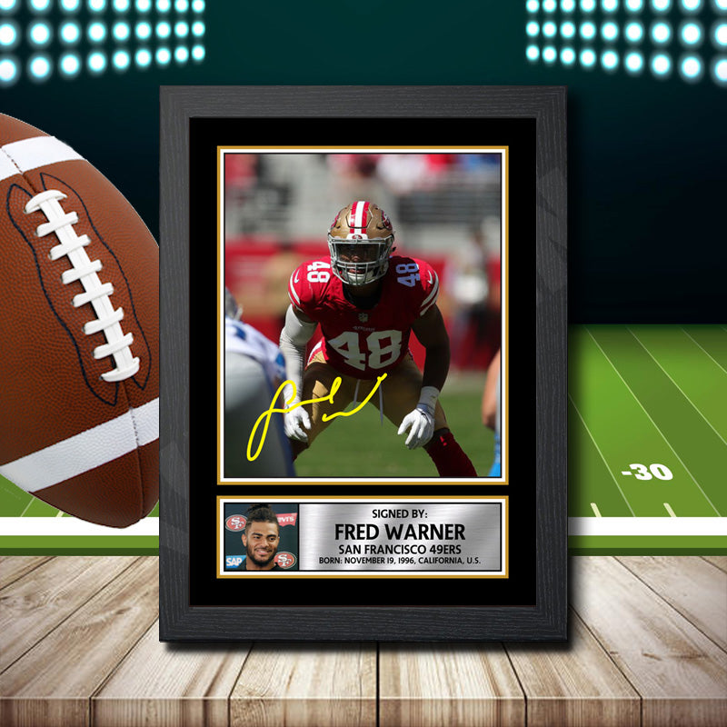 Fred Warner – Printed Signature NFL Star Print – Fred Warner