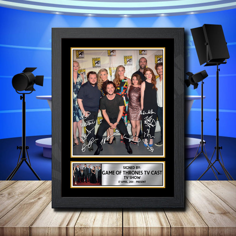 Game Of Thrones Tv Cast 1 Printed Signature Television Star Poster Print Framed Wall Art Gift – Game Of Thrones Tv Cast 1 Printed Signature Television Star Poster Print