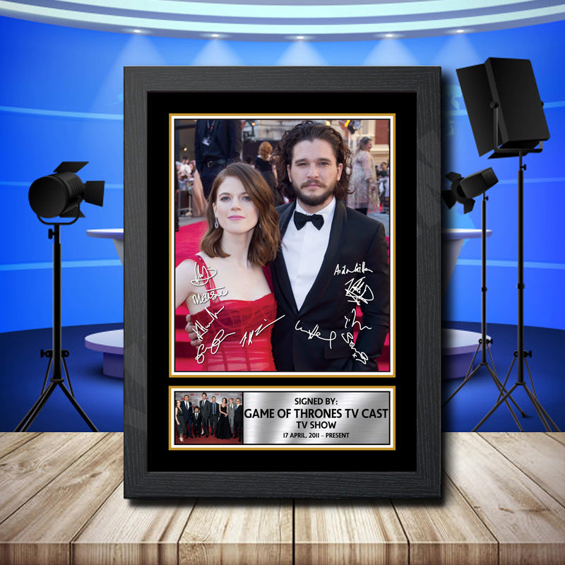 Game Of Thrones Tv Cast 2 Printed Signature Television Star Poster Print Framed Wall Art Gift – Game Of Thrones Tv Cast 2 Printed Signature Television Star Poster Print