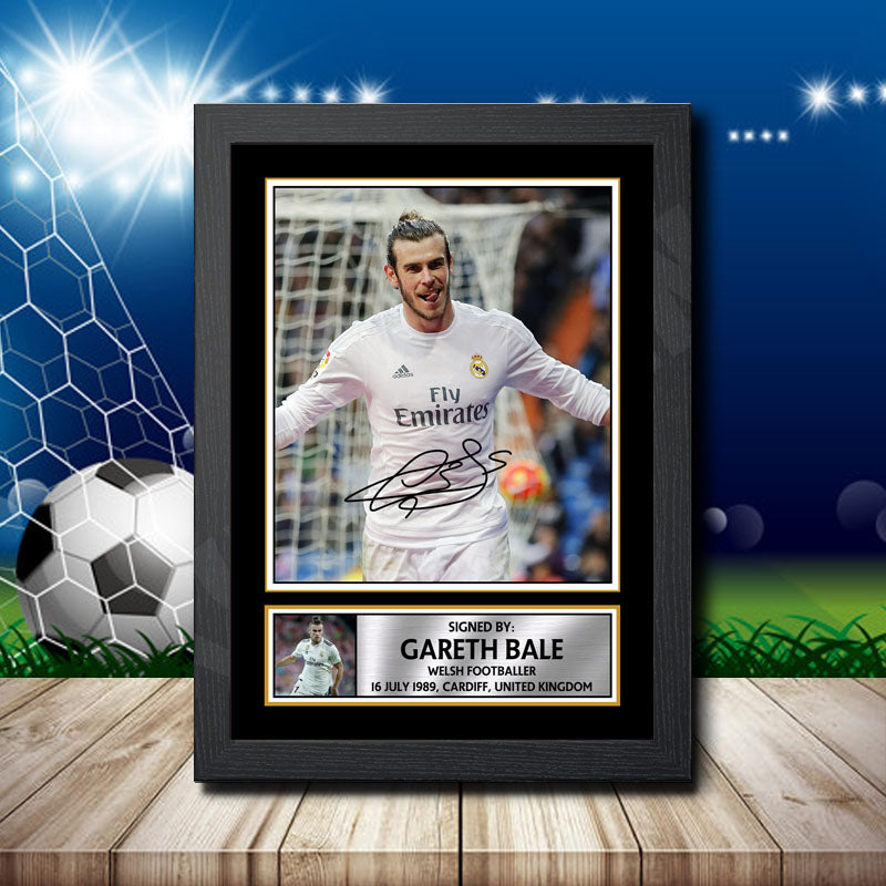 Gareth Bale 1 Printed Signature Footballers Star Poster Print Framed Wall Art Gift β Gareth Bale 1 Printed Signature Footballers Star Poster Print