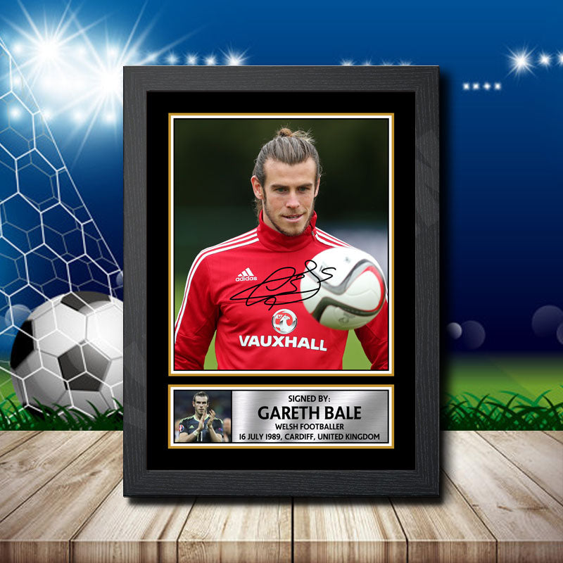 Gareth Bale 2 Printed Signature Footballers Star Poster Print Framed Wall Art Gift β Gareth Bale 2 Printed Signature Footballers Star Poster Print