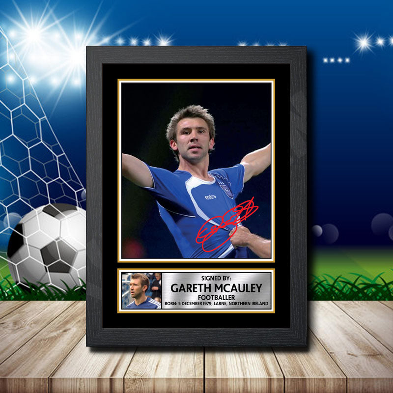 Gareth Mcauley 2 Printed Signature Footballers Star Poster Print Framed Wall Art Gift – Gareth Mcauley 2 Printed Signature Footballers Star Poster Print