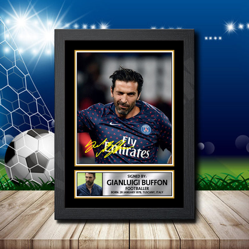 Gianluigi Buffon Printed Signature Footballers Star Poster Print Framed Wall Art Gift – Gianluigi Buffon Printed Signature Footballers Star Poster Print