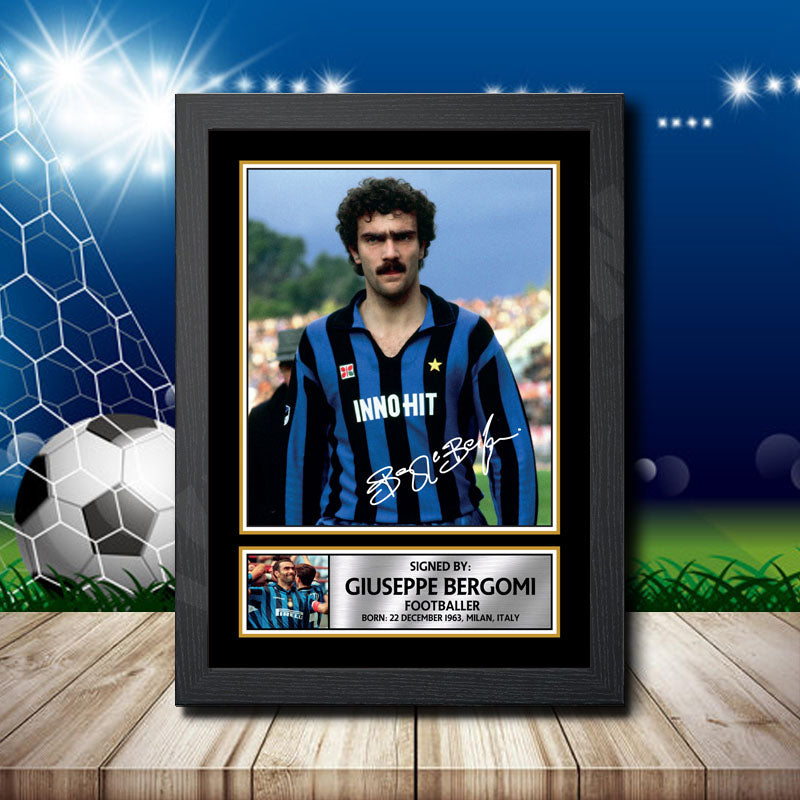 Giuseppe Bergomi Printed Signature Footballers Star Poster Print Framed Wall Art Gift β Giuseppe Bergomi Printed Signature Footballers Star Poster Print