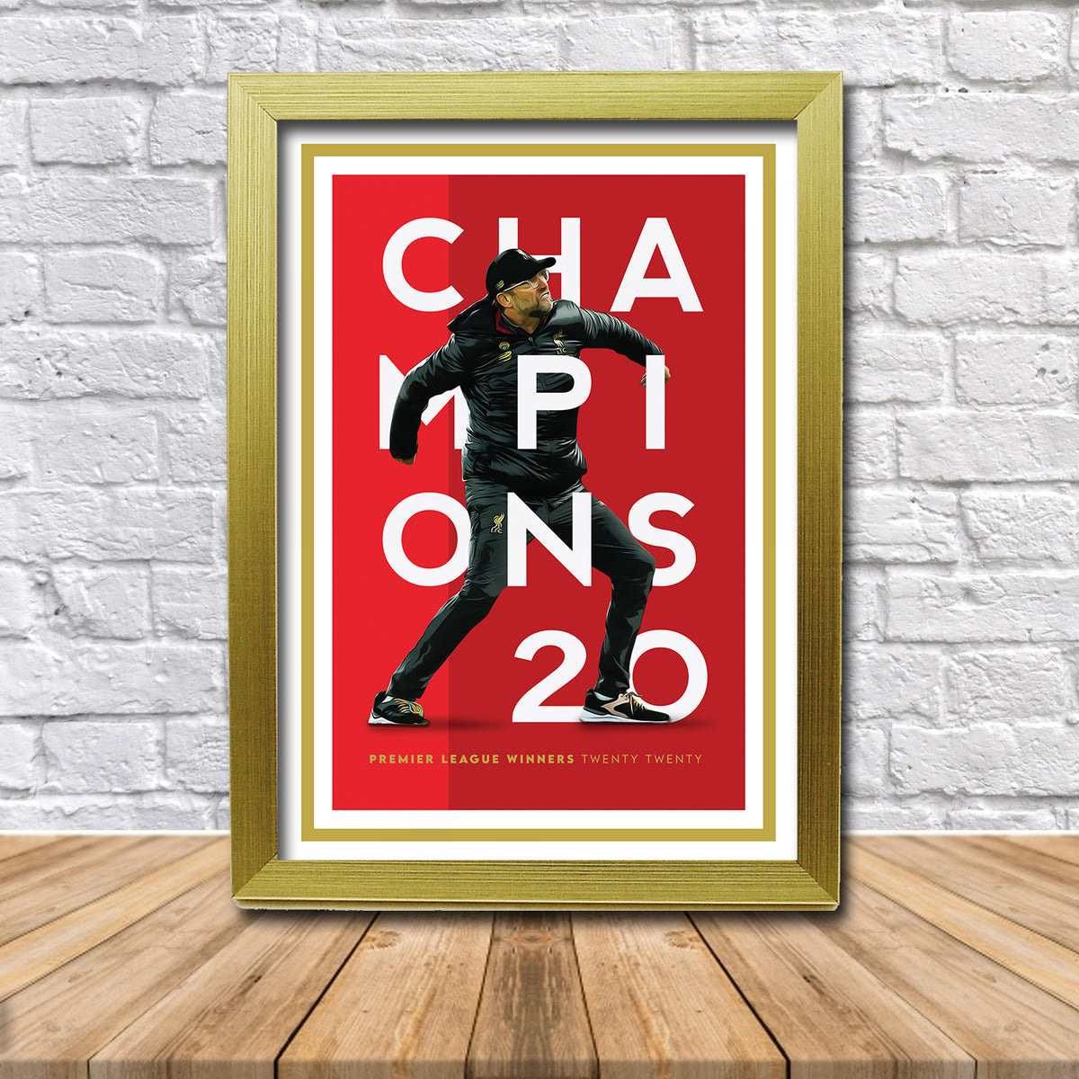Champions of England Liverpool Klopp Poster Print 2020