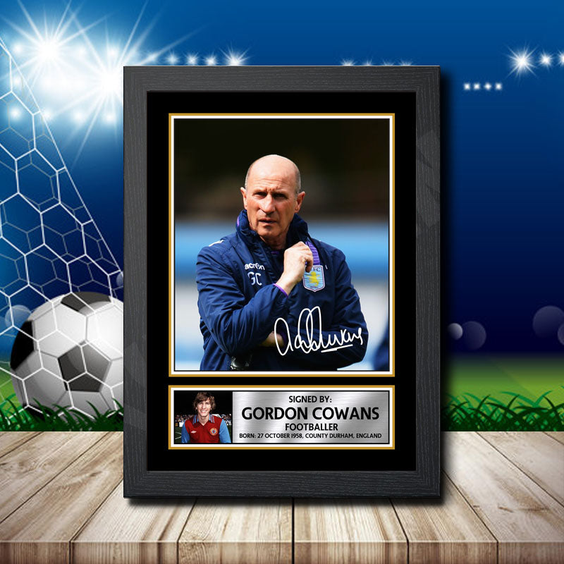 Gordon Cowans 2 Printed Signature Footballers Star Poster Print Framed Wall Art Gift – Gordon Cowans 2 Printed Signature Footballers Star Poster Print