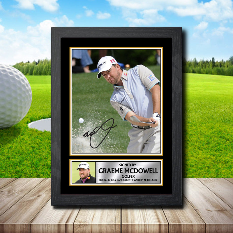Graeme Mcdowell 2 Printed Signature Golfer Star Poster Print Framed Wall Art Gift – Graeme Mcdowell 2 Printed Signature Golfer Star Poster Print