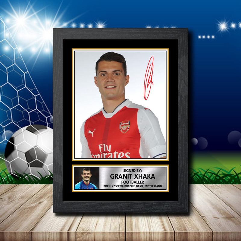 Granit Xhaka Printed Signature Footballers Star Poster Print Framed Wall Art Gift β Granit Xhaka Printed Signature Footballers Star Poster Print