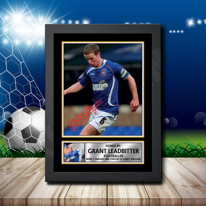 Grant Leadbitter 2 Printed Signature Footballers Star Poster Print Framed Wall Art Gift – Grant Leadbitter 2 Printed Signature Footballers Star Poster Print