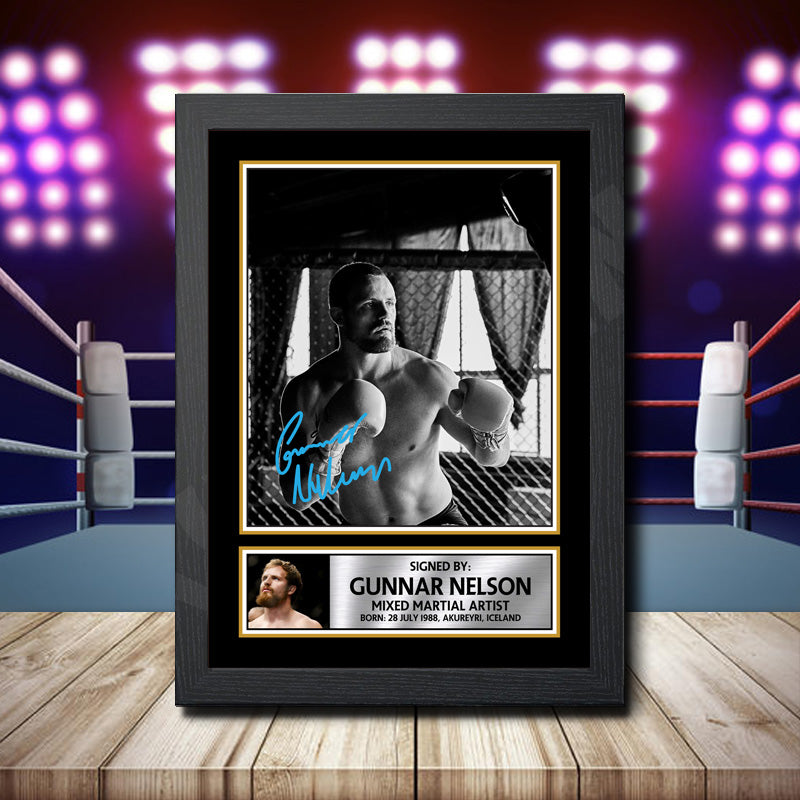 Gunnar Nelson Printed Signature Ufc Star Poster Print Framed Wall Art Gift – Gunnar Nelson Printed Signature Ufc Star Poster Print