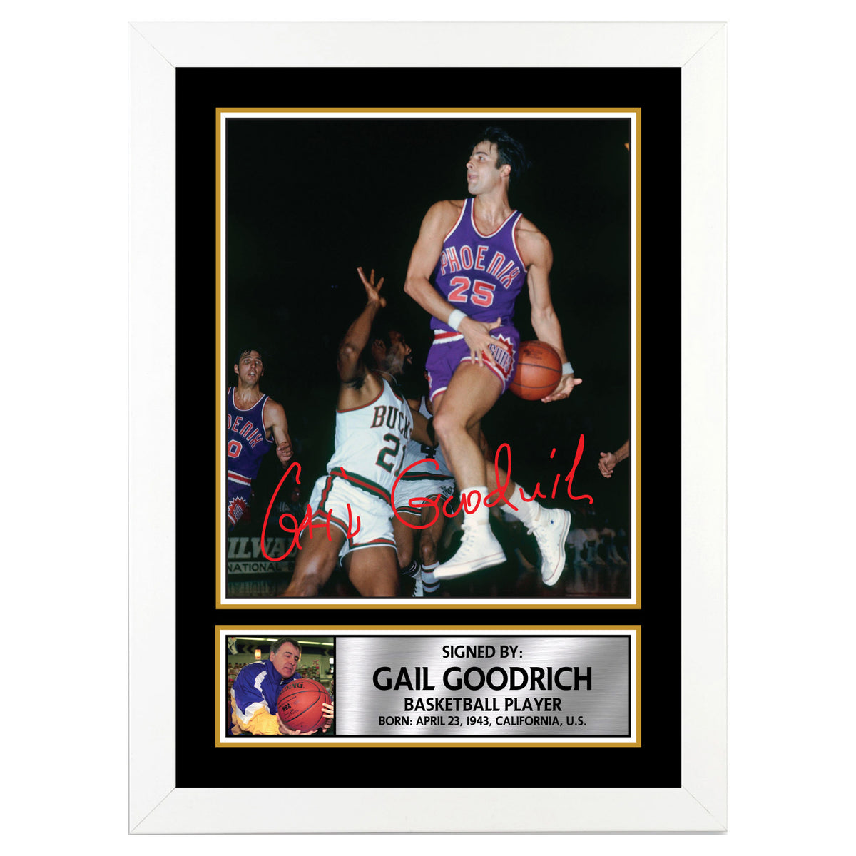 Gail Goodrich Basketball Player Printed Signature Poster Print Gift