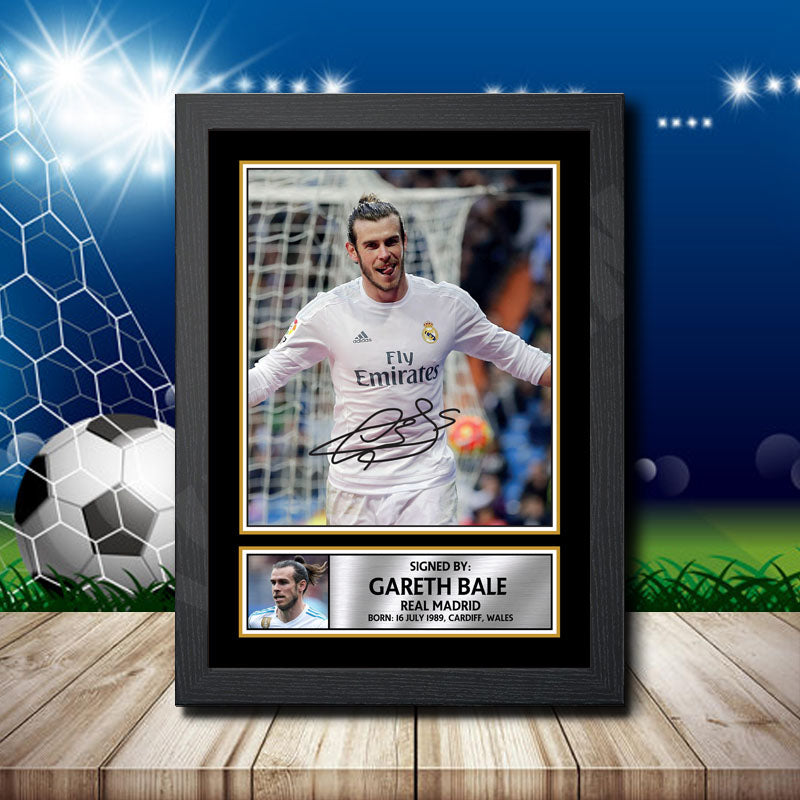 Gareth Bale 1 2 Printed Signature Footballers Star Poster Print Framed Wall Art Gift β Gareth Bale 1 2 Printed Signature Footballers Star Poster Print