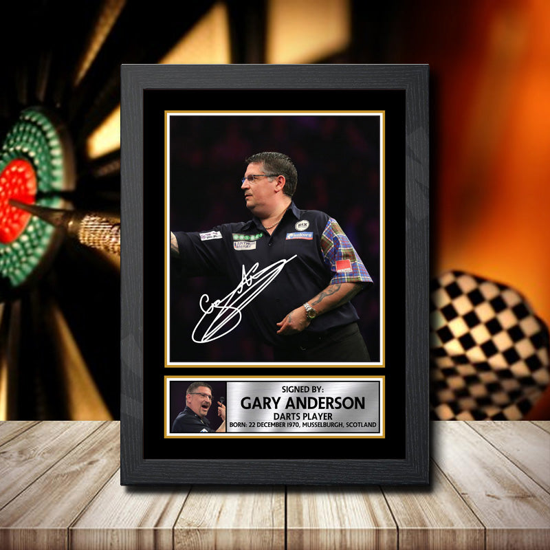 Gary Anderson 2 Printed Signature Darts Star Poster Print Framed Wall Art Gift – Gary Anderson 2 Printed Signature Darts Star Poster Print