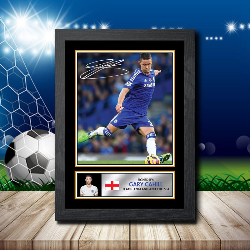 Gary Cahill Printed Signature Footballers Star Poster Print Framed Wall Art Gift – Gary Cahill Printed Signature Footballers Star Poster Print
