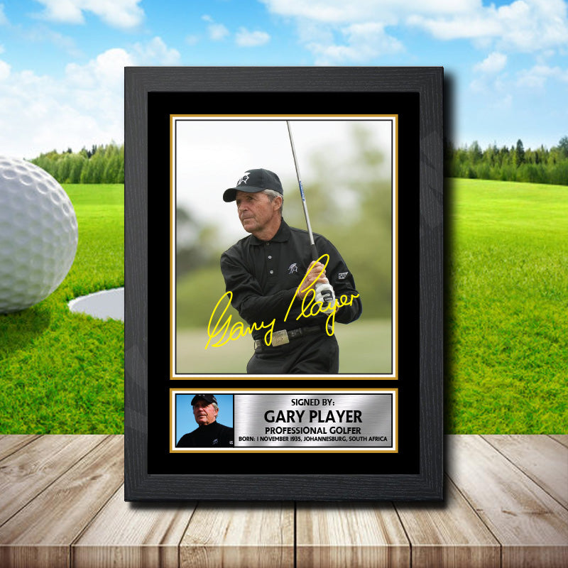 Gary Player Golf Printed Signature Poster Print Gift