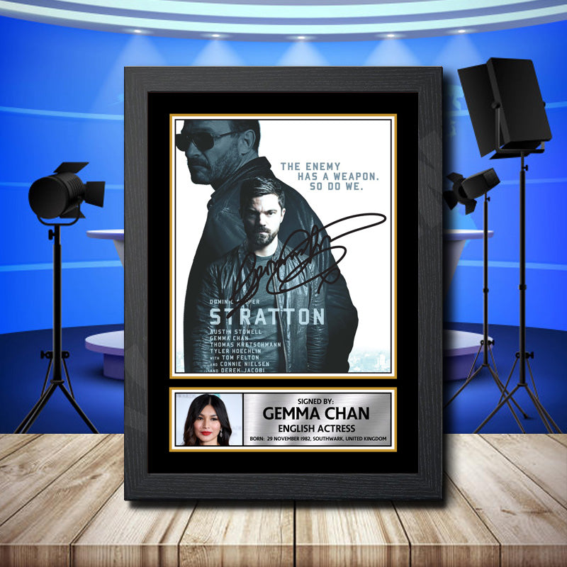 Gemma Chan 3 Printed Signature Television Star Poster Print Framed Wall Art Gift – Gemma Chan 3 Printed Signature Television Star Poster Print