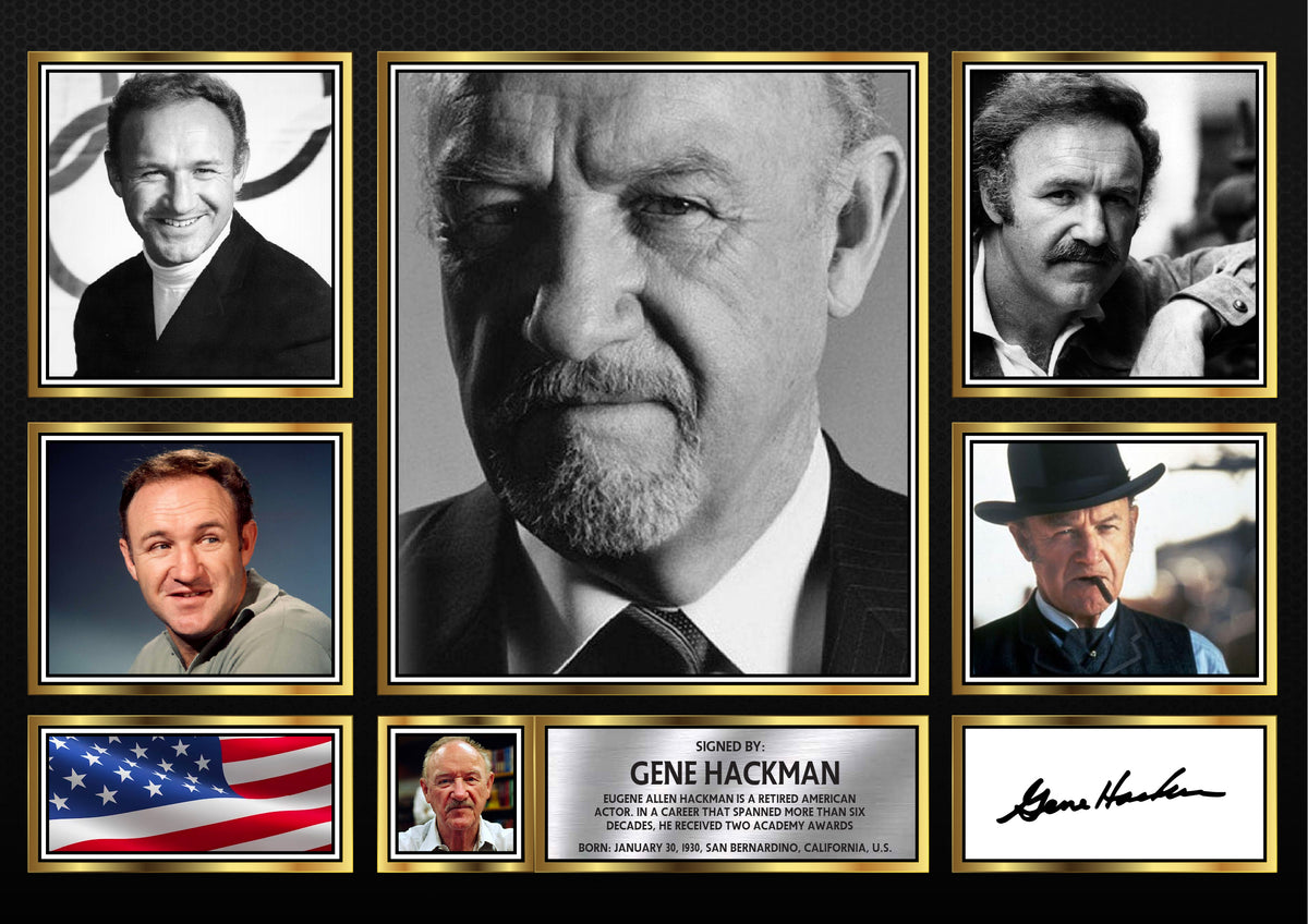 Gene Hackman – Printed Signature Television Star Print – Gene Hackman – A4 Poster