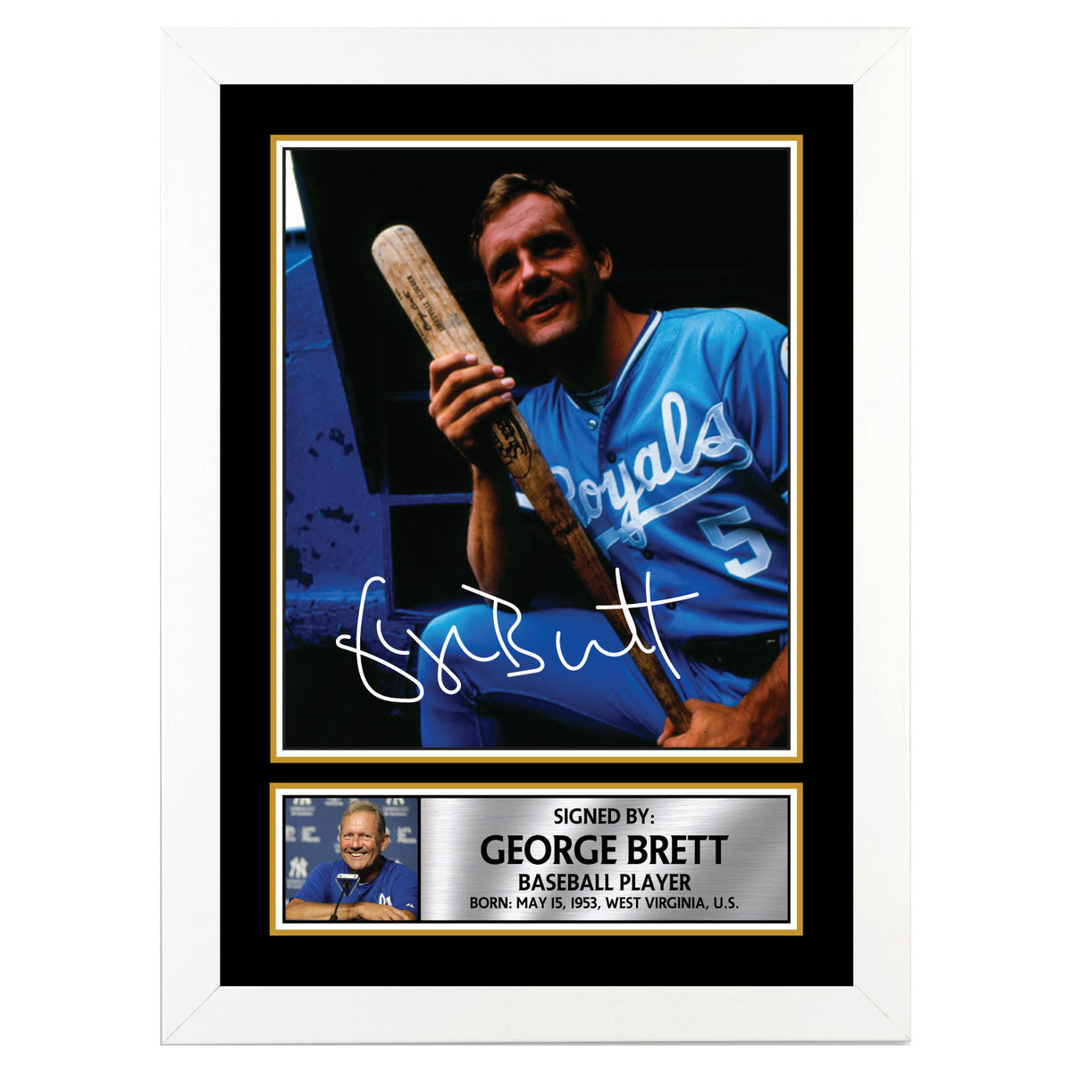 George Brett Baseball Player Printed Signature Poster Print Gift