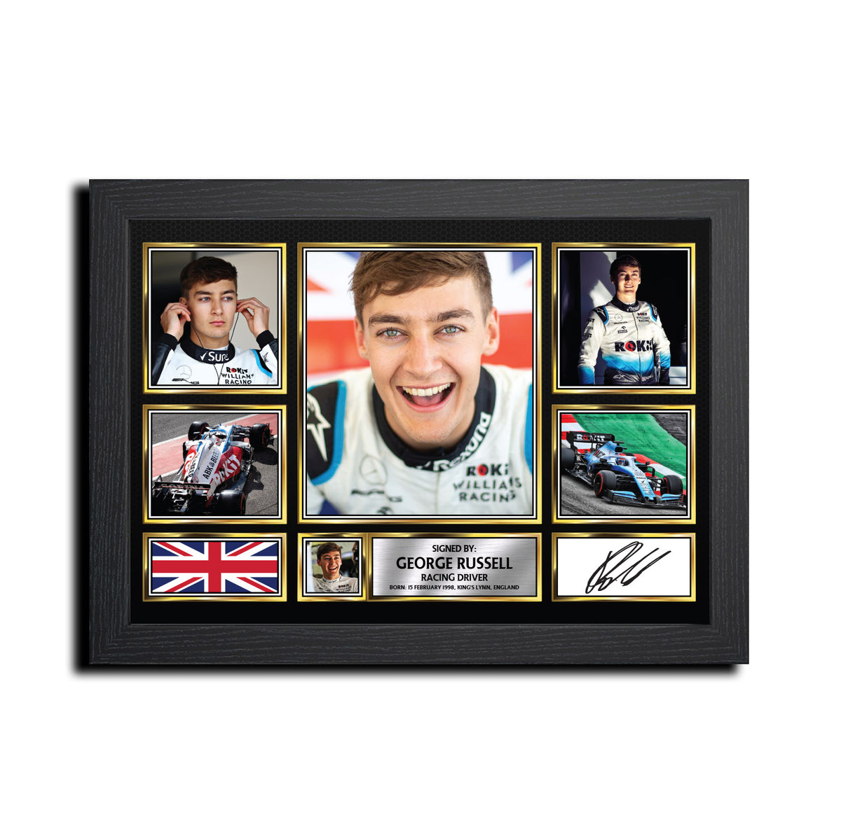 George Russell MC1708 Printed Signature Motorsport Print