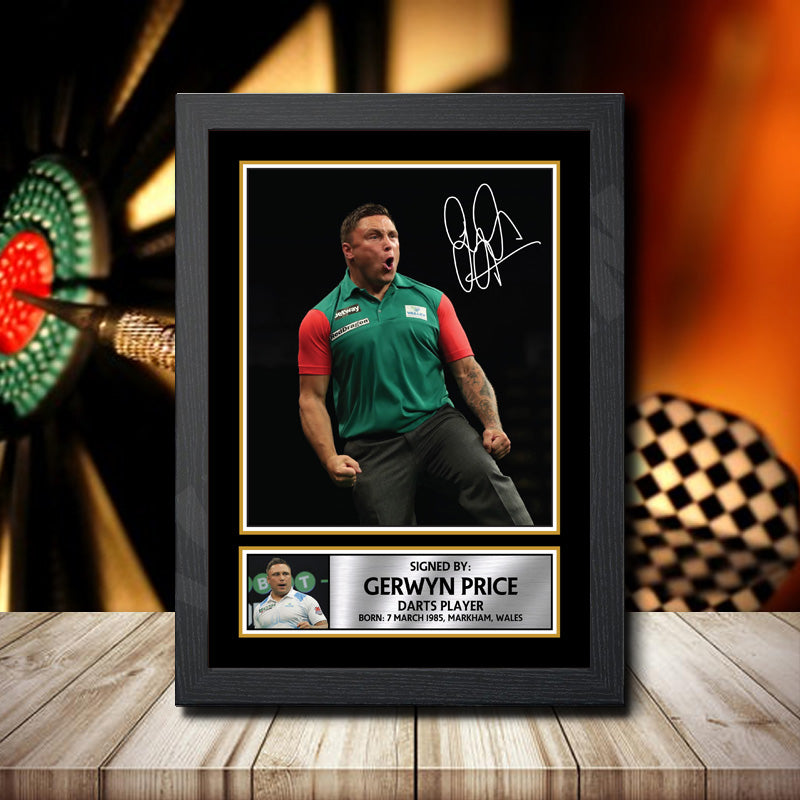 Gerwyn Price Printed Signature Darts Star Poster Print Framed Wall Art Gift – Gerwyn Price Printed Signature Darts Star Poster Print