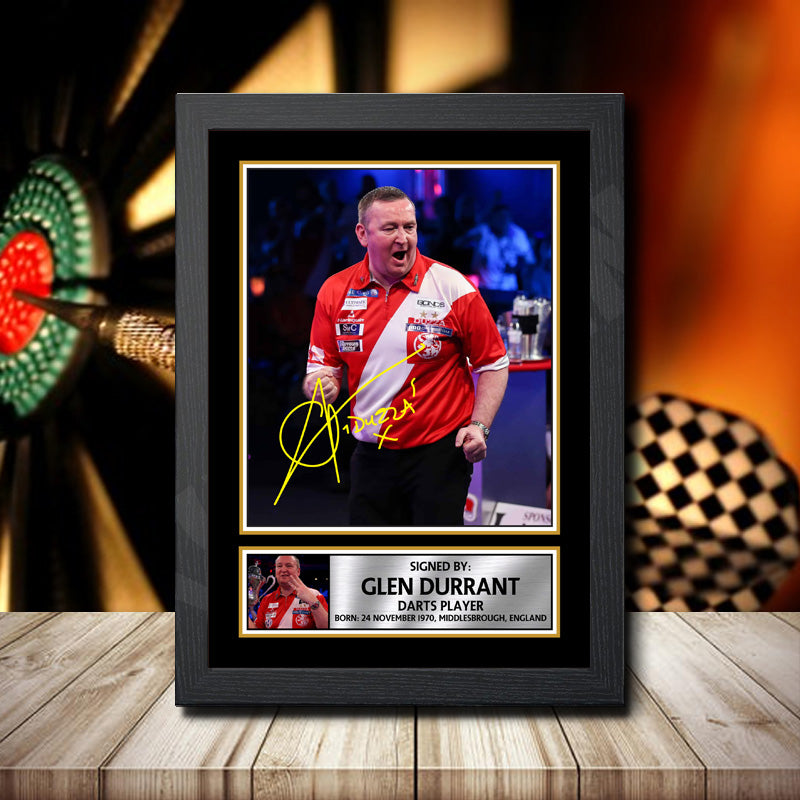 Glen Durrant Printed Signature Darts Star Poster Print Framed Wall Art Gift – Glen Durrant Printed Signature Darts Star Poster Print