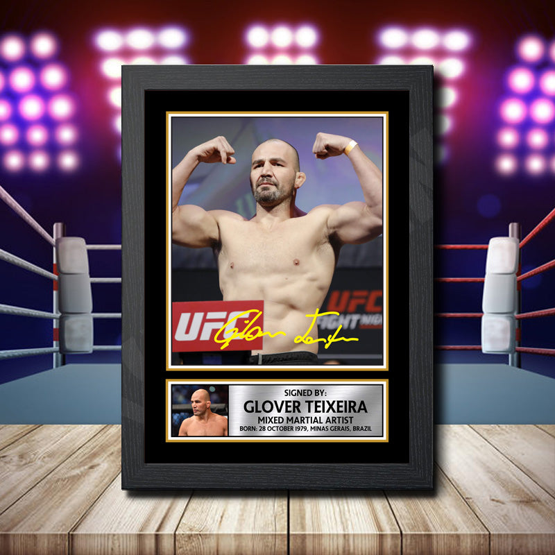 Glover Teixeira 2 Printed Signature Ufc Star Poster Print Framed Wall Art Gift – Glover Teixeira 2 Printed Signature Ufc Star Poster Print