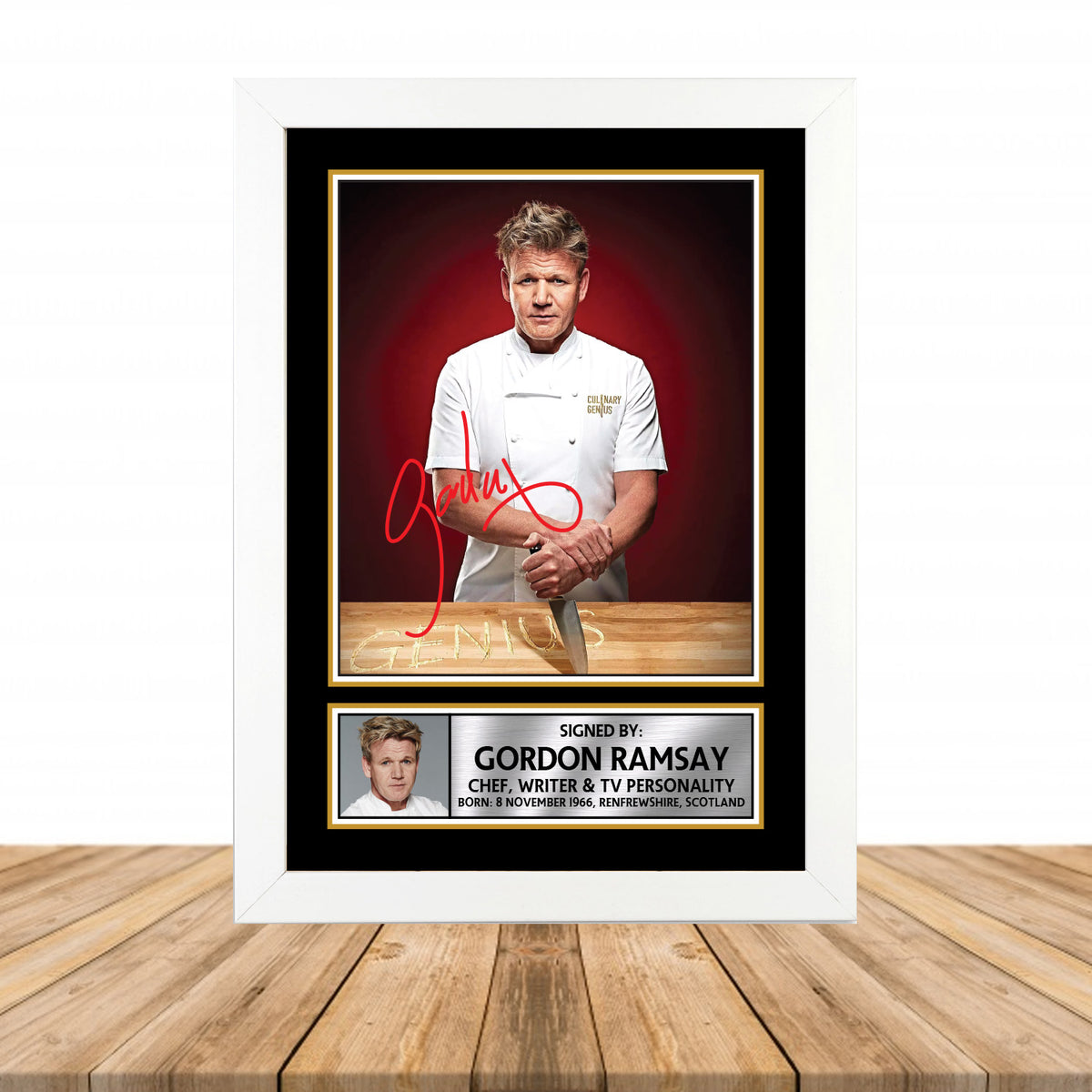 Gordon Ramsay M848 Television Printed Signature Poster Print Gift