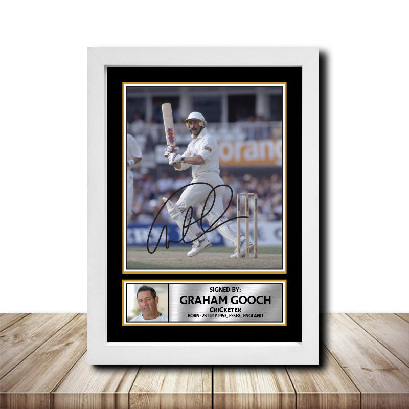 Graham Gooch M1585 Cricketer Printed Signature Poster Print Gift