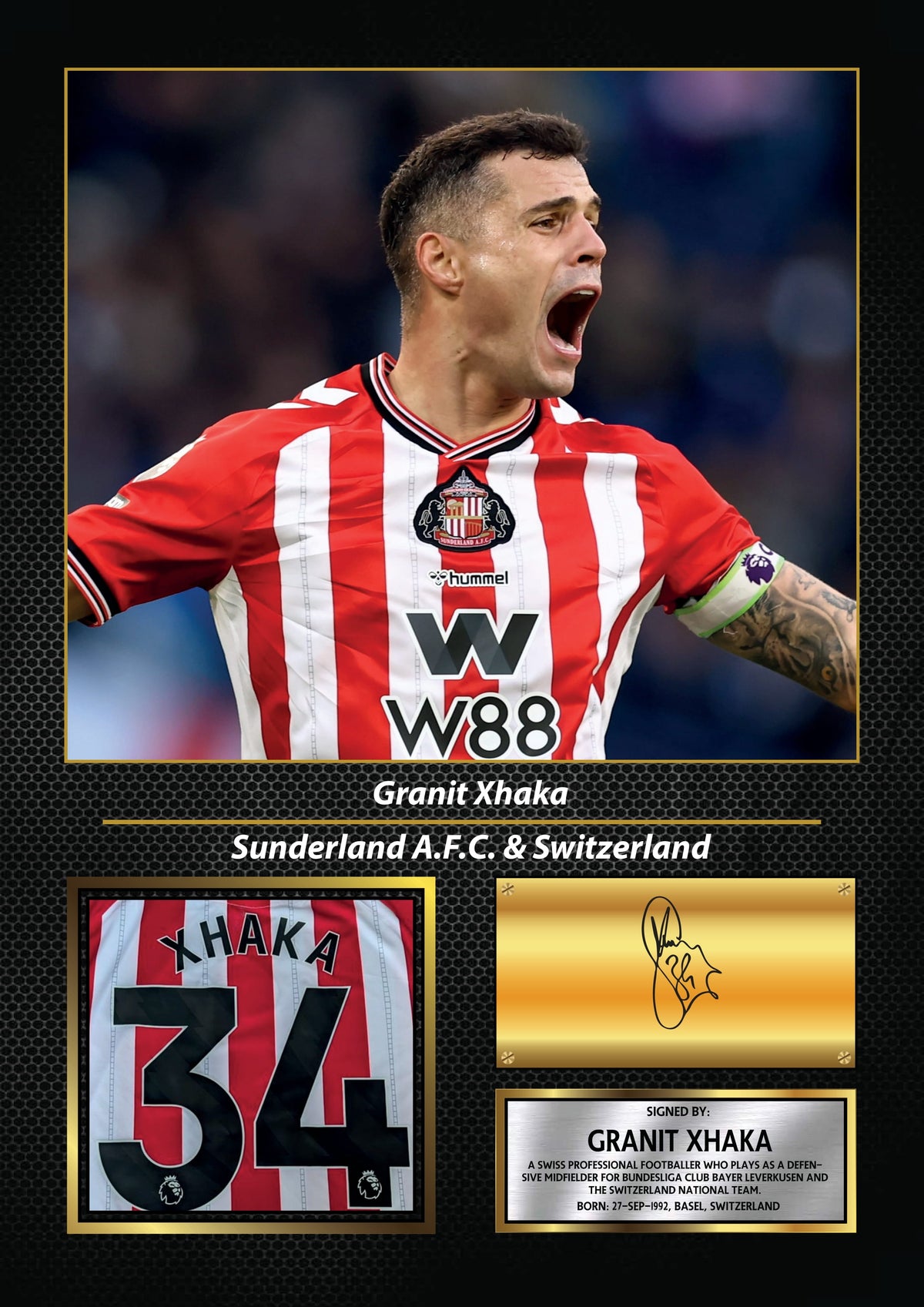 Granit Xhaka Printed Signature Poster