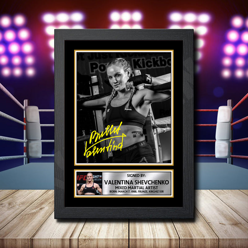 Green Valentina Shevchenko Printed Signature Ufc Star Poster Print Framed Wall Art Gift β Green Valentina Shevchenko Printed Signature Ufc Star Poster Print