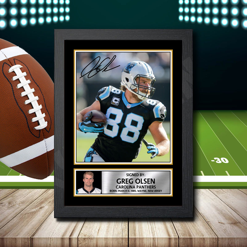 Greg Olsen 1 β Printed Signature NFL Star Print β Greg Olsen 1