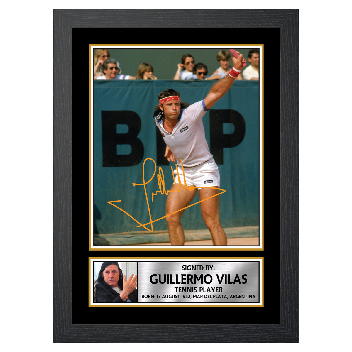 Guillermo Vilas M569 Tennis Player Printed Signature Poster Print Gift