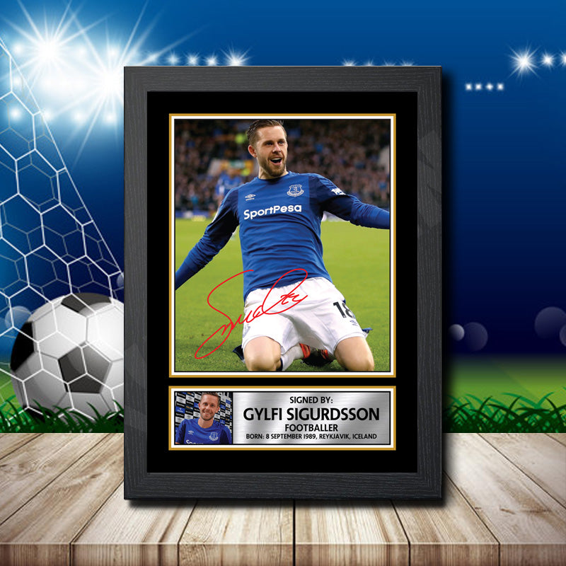 Gylfi Sigurdsson 4 Printed Signature Footballers Star Poster Print Framed Wall Art Gift – Gylfi Sigurdsson 4 Printed Signature Footballers Star Poster Print