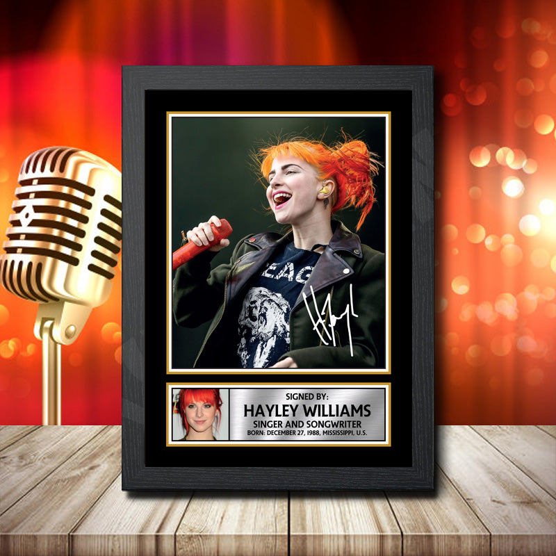 Hayley Williams 1 – Printed Signature Music Star Print – Hayley Williams 1